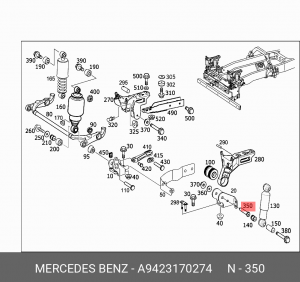 палец !сайлентблока кабины \ MB Actros A 942 317 02 74 MERCEDES BENZ