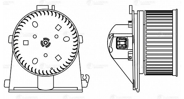 Э/вентилятор отоп. для а/м VW Passat B5 96-/Audi A4 94- A/C- LFh1812 LFH 1812 LUZAR