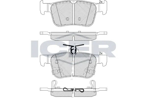 182315-200 колодки дисковые задние!\ Honda Civic 16> 182315200 ICER