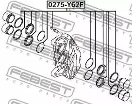 Ремкомплект передн суппорта NISSAN PATROL Y62 2010- 0275-Y62F 0275-Y62F FEBEST