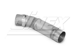 Труба глушителя передняя = 5AA015 / 5AA014 / 54184 / 54184-RK; с гофрой (нерж) д 54180 DINEX