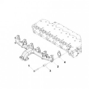 Коллектор выпускной КАМАЗ Камминз 6ISBe (3979211) (Haffen) 0357 HAFFEN