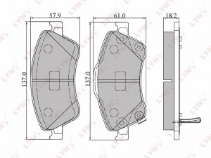 Колодки тормозные дисковые передние BD-7546 LYNXAUTO