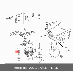 MB W220 A 220 327 08 30 MERCEDES BENZ