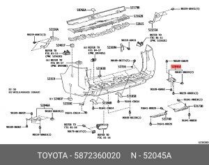 накладка заднего бампера правая!\ Toyota Land Cruiser Prado 150 09> 58723-60020 TOYOTA
