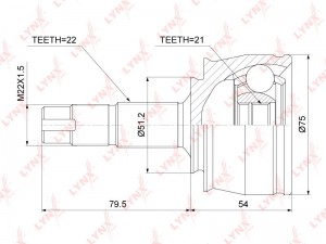 ШРУС наружный CO-3812 LYNXAUTO