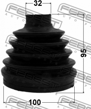 Пыльник ШРУСа внешний INFINITI FX45/35 (S50) 2002-2008 0217P-TA60R 0217P-TA60R FEBEST