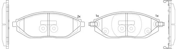 Колодки тормозные передние CHEVROLET SPARK 10- BP52570 BP52570 SB NAGAMOCHI
