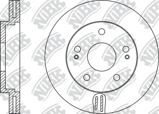 Диск тормозной HYUNDAI Santa Fe (00-) (2WD),Trajet (00-) передний (1шт.) NIBK RN1178 NIBK