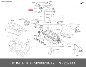 Соленоид турбины 28900-2GGA2 289002GGA2 HYUNDAI KIA