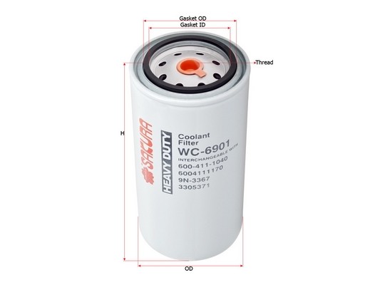Фильтр охлаждающей жидкости DONALDSON WC6901 WC6901 SAKURA