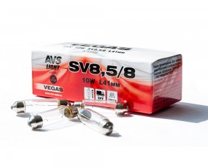 Лампа 24V C10W SV8.5-8 41мм. AVS A78336S AVS