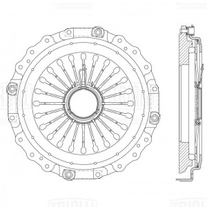 Диск сцеп. нажим. корзина для а,м MAN TGA 00-,TGX,TGS 07- 430мм ZF Ecosplit-3 FS FS 702 TRIALLI