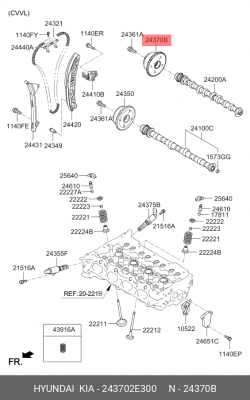 Kia Optima III 2010-2015 243702E300 HYUNDAI KIA