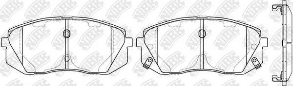 Колодки тормозные дисковые KIA SPORTAGE 2008 PN0052 PN0052 NIBK