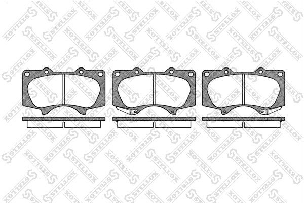 колодки дисковые п.!\ JAC, Toyota Land Cruiser J12 4.0i/3.0D 03> 999-000-SX STELLOX