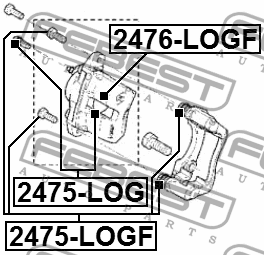 Поршень передн суппорта RENAULT LOGAN 2005-2013 2476-LOGF 2476-LOGF FEBEST