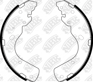 Колодки тормозные FORD Ranger (99-04) задние барабанные (4шт.) NIBK FN3416 NIBK