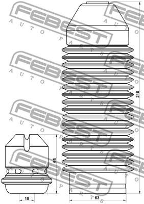 Комплект пылезащитный передний SKODA OCTAVIA 1U 1997-2011 VWSHB-GIVF-KIT VWSHBGIVFKIT FEBEST