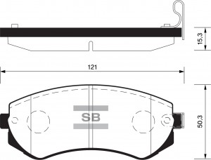 Колодки тормозные дисковые Nissan Almera 1.4i-2.0D 96 SP1492 SP1492 SANGSIN