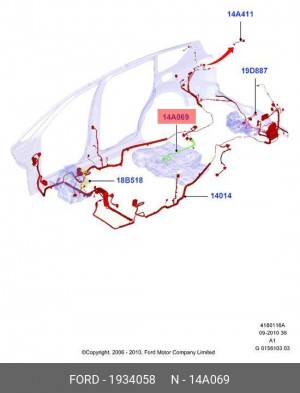 Проводка топливного насоса (так же TSB15-1071) 1934058 1 934 058 FORD