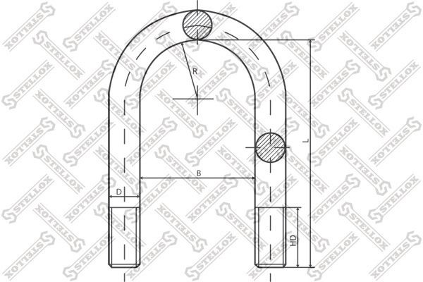 стремянка рессоры! 92xM20x1.5x295-U\ VI AE/AE Magn m/Tech 8464228SX STELLOX