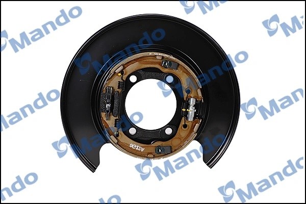 Щит тормоза HYUNDAI Santa Fe (09-) KIA Sorento (09-) задний левый (с колодками)  EX582502P100 MANDO