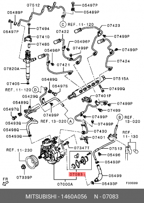 КЛАПАНЫ ТНВД,К-Т 1460A056 1460A056 MITSUBISHI