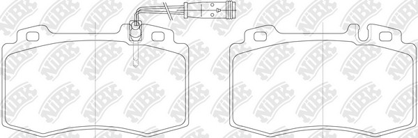 Колодки тормозные MERCEDES S (W220),ML (W163) передние (4шт.) NiBK PN0196W NIBK