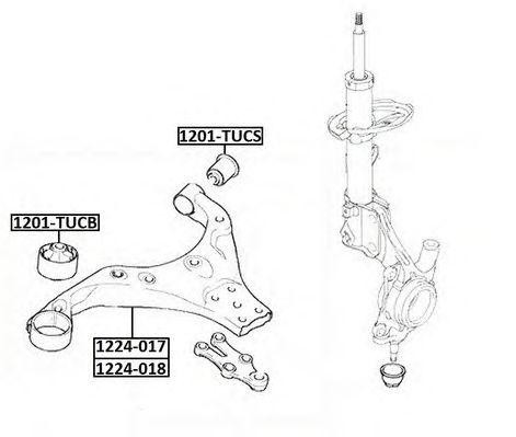 САЙЛЕНТБЛОК HYUNDAI/KIA 1201TUCB 1201-TUCB ASVA