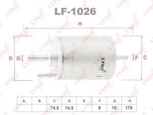 Фильтр топливный LF-1026 LF-1026 LYNXAUTO