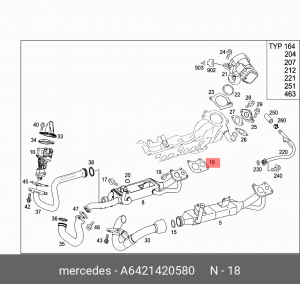 W164 M-KLASSE (ML) (2005-2011) A 642 142 05 80 MERCEDES BENZ