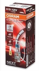 Лампа 12V H3 55W PK22s +150% 3400K Night Breaker Laser OSRAM 64151NL OSRAM