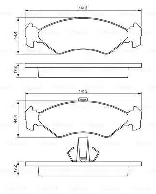 Колодки тормозные FORD Sierra (87-93) передние (4шт.) BOSCH 0 986 424 416 BOSCH