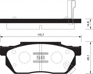 Колодки тормозные дисковые Honda Civic 1.3-1.6 87-91/1.3 16V 91-95 SP1462 SP1462 SANGSIN