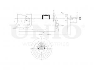 Амортизатор газовый передней подвески левый SAB-10292 UNIO