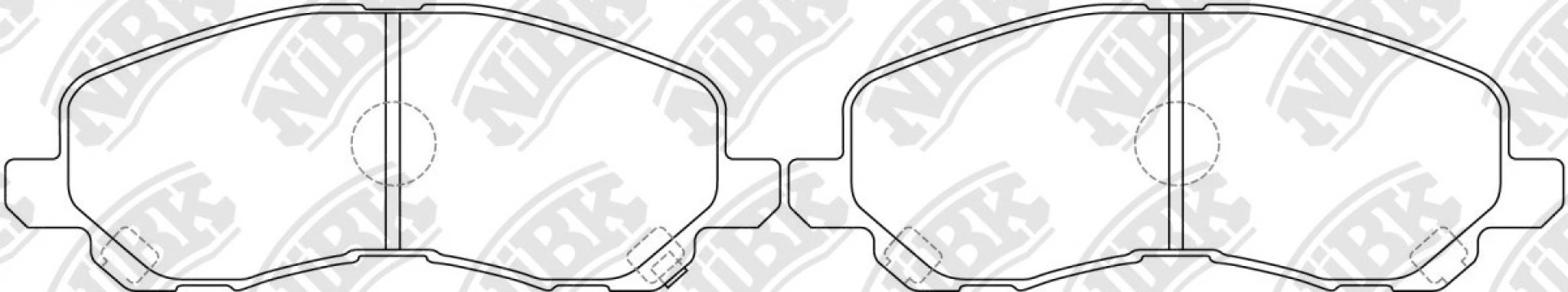 Колодки передние (MITSUBUSHI LANCER (CS, CY)) PN3469 PN3469 NIBK