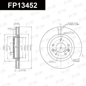 Тормозной диск с покрытием GEOMET FP13452 FP13452 FAP