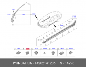 Клипса HYUNDAI KIA OE 1420214120B HYUNDAI KIA