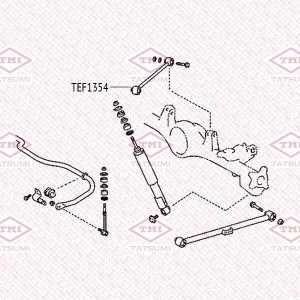 сайлентблок задн. верхнего продольного рычага!\ TOYOTA Land Cruiser Prado >09 TEF1354 TATSUMI