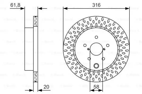 0 986 479 V05 диск тормозной задний!\ Subaru Impreza 2.5 WRX 05-07 0 986 479 V05 BOSCH