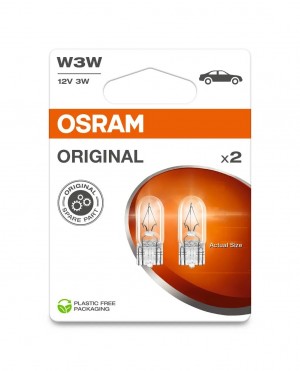 Лампа 12V W3W W2.1x9.5d блистер (2шт.) OSRAM 28212BL OSRAM
