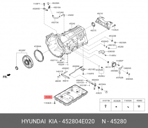 Поддон масляный АКПП HYUNDAI Equus (13-) KIA Quoris (15-) OE 452804E020 HYUNDAI KIA