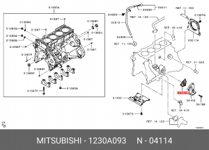 прокладка кронштейна фильтра масляного!\ Mitsubishi ASX 1230A093 MITSUBISHI