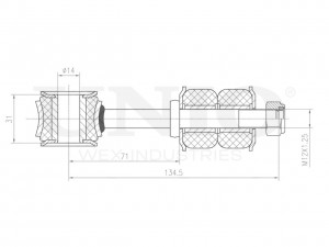 Стойка стабилизатора передняя SSP-50124 UNIO