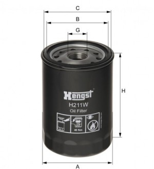 Фильтр масляный MITSUBISHI CANTER H211W HENGST