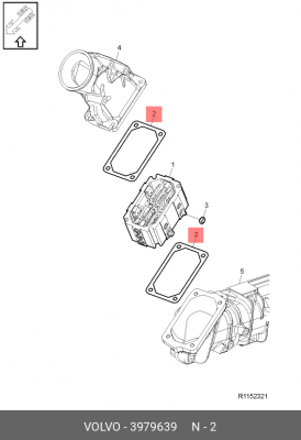 Прокладка предпускового подогрева VOLVO 3979639 VOLVO
