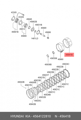 Шестерня АКПП HYUNDAI Solaris (11-),Accent (99-),Getz (02-) OE 4564122810 HYUNDAI KIA