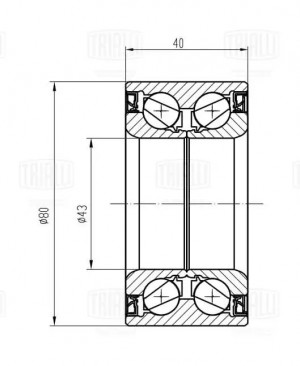 Подшипник ступицы Mitsubishi Lancer X (07-) перед. (CS 1181) CS 1181 TRIALLI