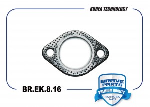 Прокладка глушителя 96536925 BR.EK.8.16 Chevrolet Lacetti 1.6, Aveo T250 1.2 BR.EK.8.16 BRAVE